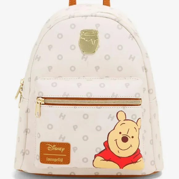 Disney Winnie the Pooh Cream White Canvas Backpack NWT Women main image 4